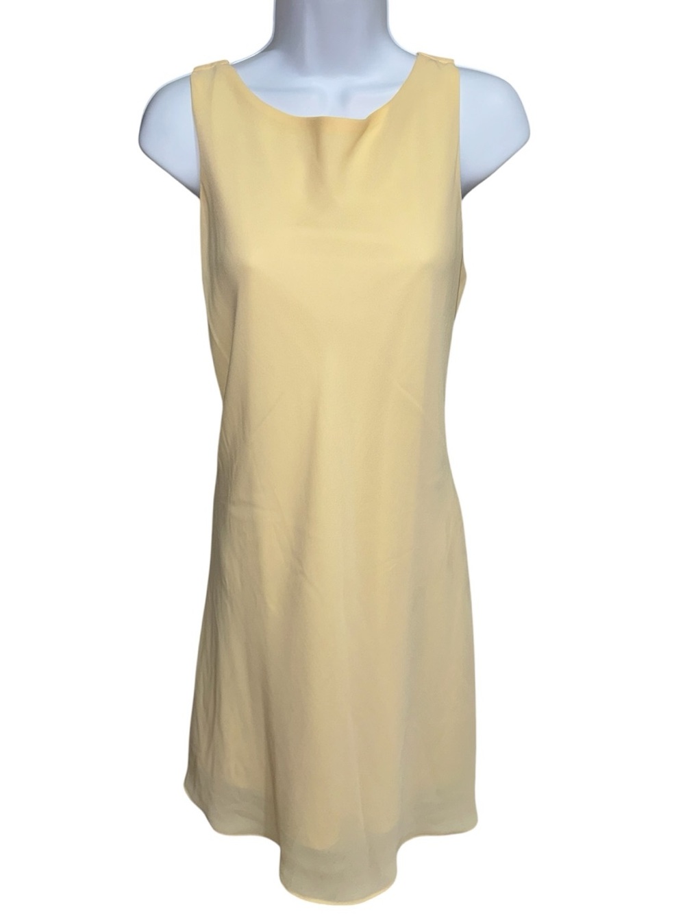 Vintage Women’s Alyn Page Sleeveless Pale Yellow Dress - 13/14